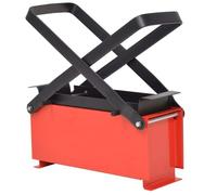 vidaXL Presse à papier de recyclage acier 34x14x14 cm noir et rouge 142921
