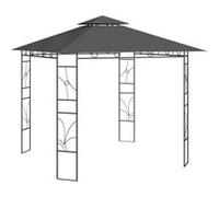 Belvédère 3x3x2,7 m Anthracite 160 g/m² Tonnelle Pavillon Chapiteau vidaXL