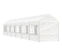 Vidaxl Belvédère Avec Toit Blanc 13,38x2,28x2,69 M Polyéthylène