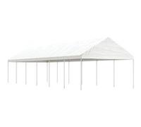 Vidaxl Belvédère Avec Toit Blanc 13,38x4,08x3,22 M Polyéthylène