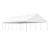 Vidaxl Belvédère Avec Toit Blanc 13,38x5,88x3,75 M Polyéthylène