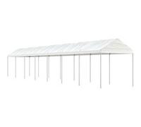 Vidaxl Belvédère Avec Toit Blanc 15,61x2,28x2,69 M Polyéthylène