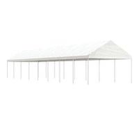 Vidaxl Belvédère Avec Toit Blanc 17,84x4,08x3,22 M Polyéthylène