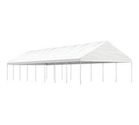 Vidaxl Belvédère Avec Toit Blanc 17,84x5,88x3,75 M Polyéthylène