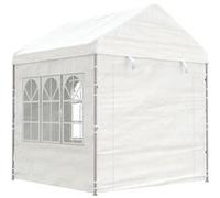 vidaXL Prieel met dak 2,28x2,23x2,69 m polyetheen wit362629 Blanc G