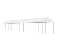 Vidaxl Belvédère Avec Toit Blanc 20,07x2,28x2,69 M Polyéthylène