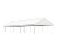 vidaXL Prieel met dak 20,07x5,88x3,75 m polyetheen wit3155525 Blanc G