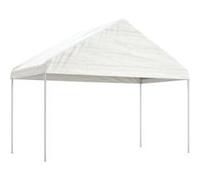 Vidaxl Belvédère Avec Toit Blanc 4,08x2,23x3,22 M Polyéthylène