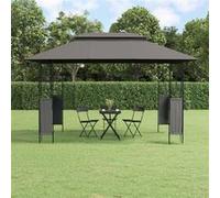 Vidaxl Belvédère Avec Toit Anthracite 400x300x270 Cm Acier