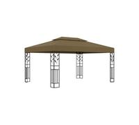 vidaXL Tonnelle 3x4 m Taupe 180 g/m² résistante à l'eau