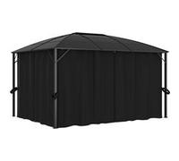 Vidaxl Tonnelle Avec Rideaux 400x300x265 Cm Anthracite