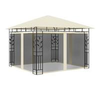 vidaXL Belvédère avec moustiquaire 3×3×2,73 m Crème 180 g/m²