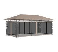 Belvédère avec Moustiquaire 4x3x2,73 m Crème 180 g/m² Tonnelle Jardin vidaXL