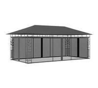 Prieel met klamboe 6x3x2,73 m antraciet47974