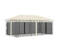 vidaXL Belvédère avec moustiquaire 6x3x2,73 m Crème