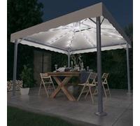 Tonnelle - vidaXL - 3070342 - 300x300cm - Aluminium - Guirlande lumineuse solaire