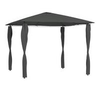 Prieel met paalhoezen 160 g/mÂ² 3x3x2,6 m antracietkleurig313607