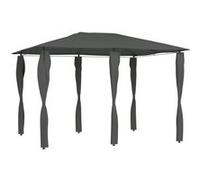 vidaXL Belvédère à revêtement de poteaux 3x4x2,6 m Anthracite 160 g/m²