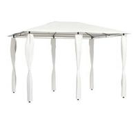 vidaXL Belvédère avec revêtement de poteaux 3x4x2,6 m Crème 160 g/m²