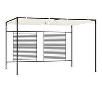 vidaXL Prieel met uittrekbaar dak 180 g/mÂ² 3x4x2,3 m crÃmekleurig313623 Crème G