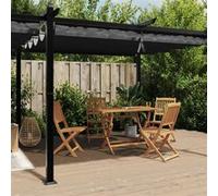 vidaXL Tonnelle avec toit rétractable Aluminium 3x6 m Anthracite