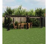 vidaXL Tonnelle avec parois en filet 6x3 m acier taupe 4003916