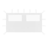 Prieelzijwand met ramen 4x2 m wit3070424