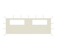 vidaXL Paroi latérale de tonnelle 3070413 6 x 2 m avec fenêtres Crème G