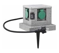 vidaXL Prise de jardin avec capteur crépusculaire Plastique G