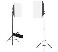 Vidaxl Lampes De Studio Professionnelles 2 Pcs 40x60 Cm Acier Noir