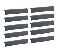 vidaXL Profilé de recouvrement de Jardin 10 pc 100 x 10 x 15 cm Acier