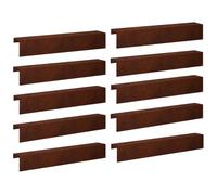 vidaXL Profilé de recouvrement de Jardin 10 pc 100 x 15 x 15 cm