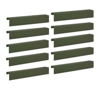 vidaXL Profilé de recouvrement de Jardin 10 pc 100 x 20 x 15 cm Acier