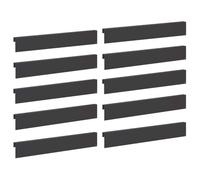 vidaXL Profilé de recouvrement de Jardin 10 pc 100 x 5 x 15 cm Acier