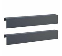 vidaXL Profilé de recouvrement de Jardin 2 pc 100 x 10 x 15 cm Acier