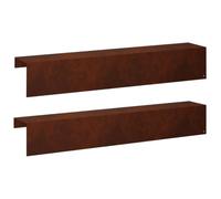 vidaXL Profilé de recouvrement de Jardin 2 pc 100 x 20 x 15 cm