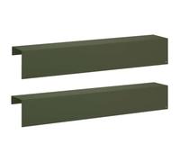 vidaXL Profilé de recouvrement de Jardin 2 pc 100 x 20 x 15 cm Acier