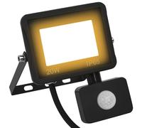 vidaXL Projecteur à LED avec capteur 20 W Blanc chaud