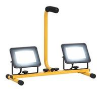 vidaXL Projecteur à LED avec Poignée Lampe d'Extérieur Eclairage de Sécurité de Jardin Projecteur d'Extérieur Atelier 2x30 W 149650 Blanc G