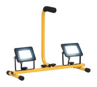 vidaXL Projecteur à LED avec Poignée Lampe d'Extérieur Eclairage de Sécurité de Jardin Projecteur d'Extérieur Atelier 2x20 W Blanc Froid