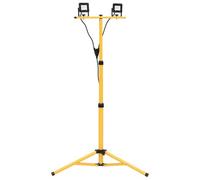 vidaXL Projecteur à LED avec Trépied Lampe d'Extérieur Eclairage de Sécurité de Jardin Projecteur d'Extérieur Atelier 2x10 W Blanc Froid