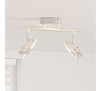 vidaXL Projecteur au plafond 2 voies ajustables nickel mat GU10