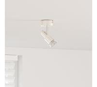vidaXL Projecteur de plafond 1 voie ajustable nickel brossé GU10