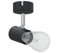 vidaXL Projecteur De Plafond 1 Voie Ajustable Noir E27