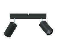 vidaXL Projecteur de Plafond 2 Voies Ajustable Noir GU10