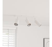 vidaXL Projecteur de plafond 3 voies ajustable blanc GU10