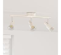 vidaXL Projecteur de plafond 3 Voies Ajustable Nickel Brossé GU10