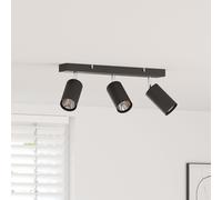 vidaXL Projecteur de Plafond 3 Voies Ajustable Noir GU10