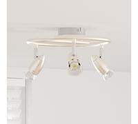 vidaXL Projecteur de plafond 3 voies réglables nickel mat GU10