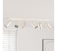 vidaXL Projecteur de Plafond 6 Voies Ajustable GU10 en Nickel Brossé